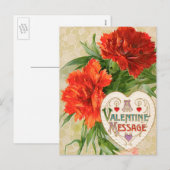  Valentijnsdag Boodschap, landbloemen Feestdagenkaart (Voorkant / Achterkant)