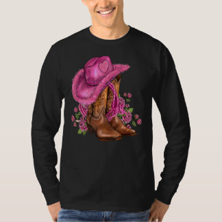 Valentijnsdag Boots Cowgirl Pet en Rozen geldig T-shirt