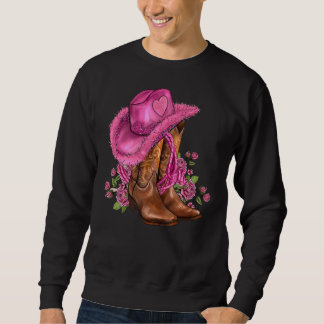 Valentijnsdag Boots Cowgirl Pet en Rozen geldig Trui