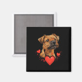 Valentijnsdag Border Terrier Magneet (Voorkant / Achterkant)