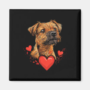 Valentijnsdag Border Terrier Magneet