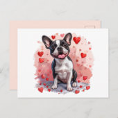 Valentijnsdag Boston Terrier Dog Briefkaart (Voorkant / Achterkant)