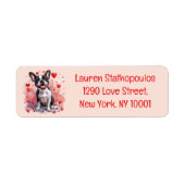 Valentijnsdag Boston Terrier Dog Etiket (Voorkant)