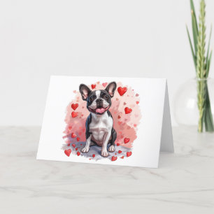 Valentijnsdag Boston Terrier Dog Feestdagen Kaart