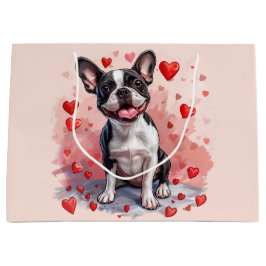 Valentijnsdag Boston Terrier Dog Groot Cadeauzakje