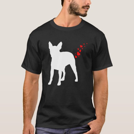 Valentijnsdag Boston Terrier Eigenaar Hart Hond Fa T-shirt (Voorkant)