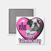 Valentijnsdag Boston Terrier Magneet (Voorkant / Achterkant)