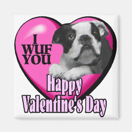 Valentijnsdag Boston Terrier Magneet