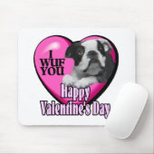 Valentijnsdag Boston Terrier Muismat (Met muis)