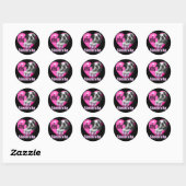 Valentijnsdag Boston Terrier Ronde Sticker (Vel)