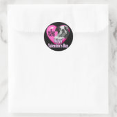 Valentijnsdag Boston Terrier Ronde Sticker (Tas)