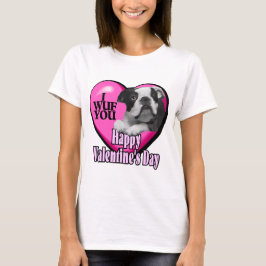 Valentijnsdag Boston Terrier T-shirt