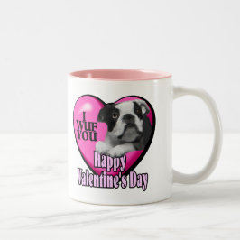 Valentijnsdag Boston Terrier Tweekleurige Koffiemok
