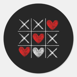 Valentijnsdag Boter-kaas-en-eieren Xo-xo Grappige Ronde Sticker