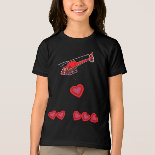 Valentijnsdag bouw helikopter Tri-Blend shirt (Voorkant)