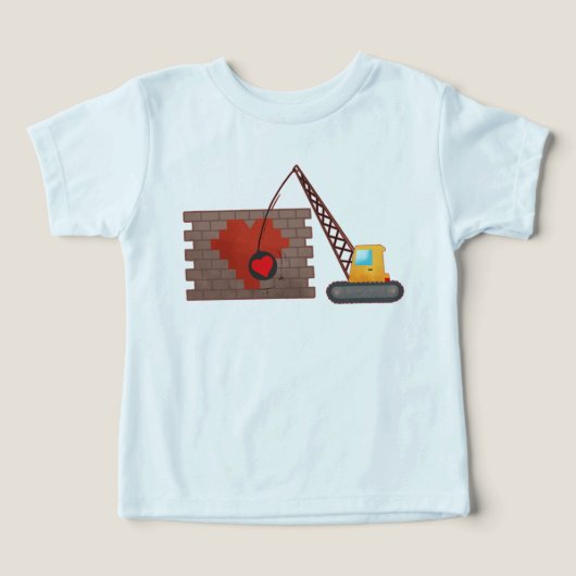 Valentijnsdag bouw sloopkraan (Design voorkant)