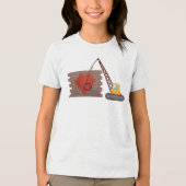 Valentijnsdag bouw sloopkraan Tri-Blend shirt (Voorkant)