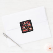 Valentijnsdag bouwwagens vierkante sticker (Envelop)