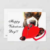 Valentijnsdag Boxer hond wenskaart Feestdagenkaart (Voorkant / Achterkant)