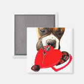 Valentijnsdag Boxer met chocolade magneet (Voorkant / Achterkant)