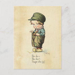 Valentijnsdag Boy  Illustratie Sweet Old Feestdagenkaart