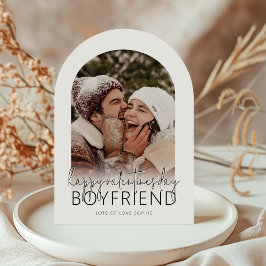 Valentijnsdag Boyfriend | Gebogen Foto Kaart