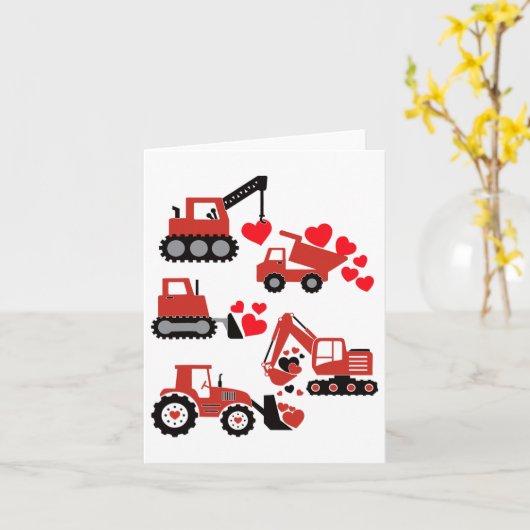 Valentijnsdag Boys Kinder peuter constructie vrach Kaart (Gele Bloem)