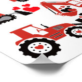 Valentijnsdag Boys Kinder peuter constructie vrach Poster (Hoek)