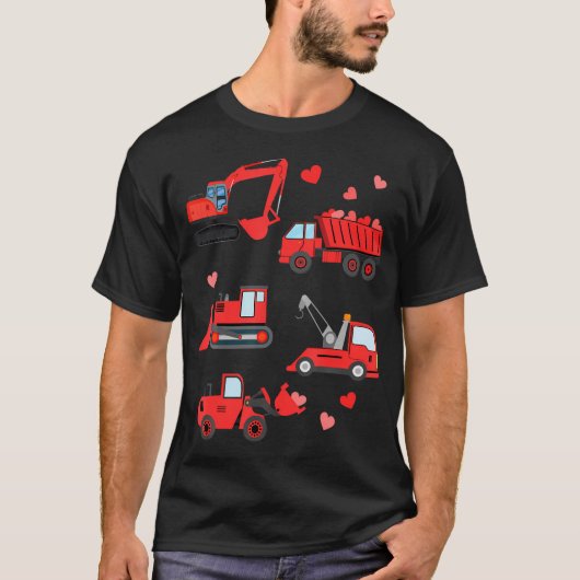 Valentijnsdag Boys Kinder peuter constructie vrach T-shirt (Voorkant)