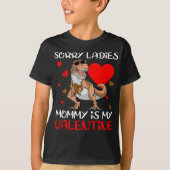 Valentijnsdag boys Kinder Sorry dames mama is mijn T-shirt (Voorkant)
