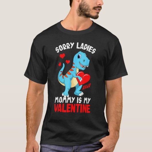 Valentijnsdag boys Kinder Sorry dames mama is mijn T-shirt (Voorkant)