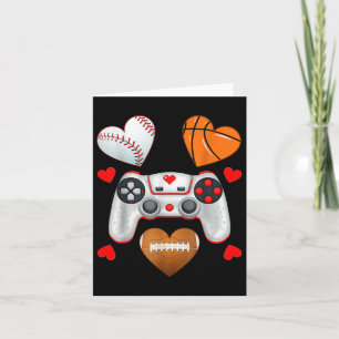 Valentijnsdag Boys Mannen Hearts Gaming Basketball Kaart