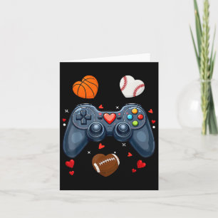 Valentijnsdag Boys Mannen Hearts Gaming Basketball Kaart