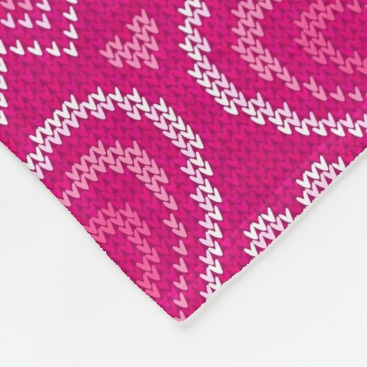 Valentijnsdag breipatroon 2 fleece deken (Hoek)