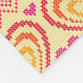 Valentijnsdag breipatroonpatroon fleece deken (Hoek)