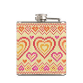 Valentijnsdag breipatroonpatroon heupfles (Achterkant)