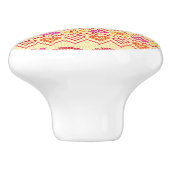 Valentijnsdag breipatroonpatroon keramische knop (Zijkant)