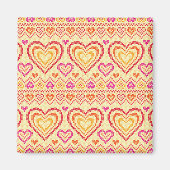 Valentijnsdag breipatroonpatroon magneet (Voorkant)