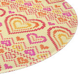 Valentijnsdag breipatroonpatroon snijplank (Hoek)