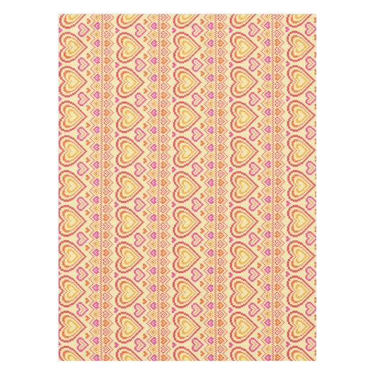 Valentijnsdag breipatroonpatroon tafelkleed (Voorkant)