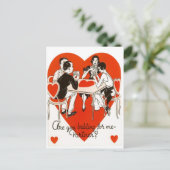 Valentijnsdag Bridge-game Feestdagenkaart (Staand voorkant)