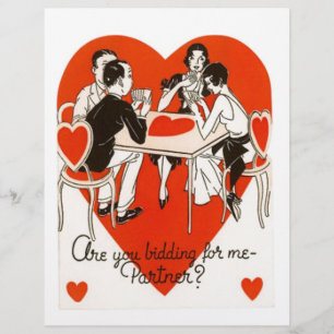 Valentijnsdag Bridge-game Flyer