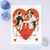 Valentijnsdag Bridge-game Flyer (Enkel)