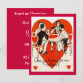 Valentijnsdag Bridge-game Kaart (Voorkant / Achterkant)