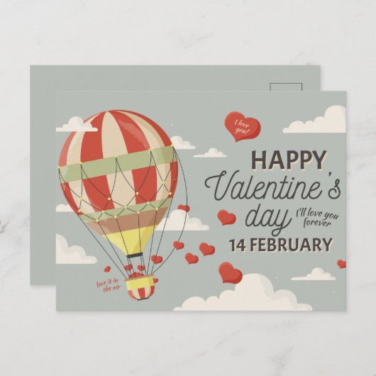 Valentijnsdag Briefkaart (Voorkant / Achterkant)