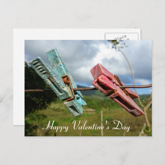 Valentijnsdag briefkaart (Voorkant / Achterkant)