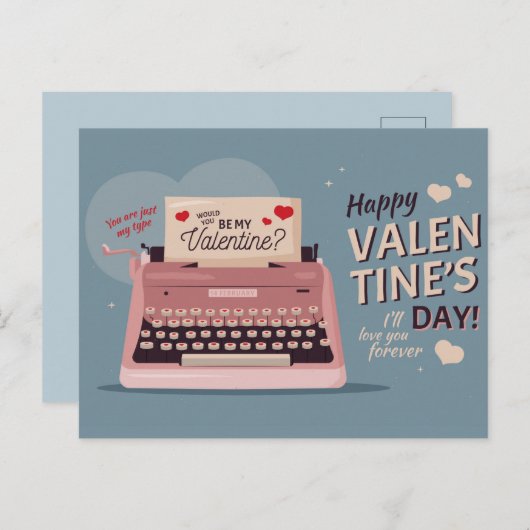 Valentijnsdag Briefkaart (Voorkant / Achterkant)