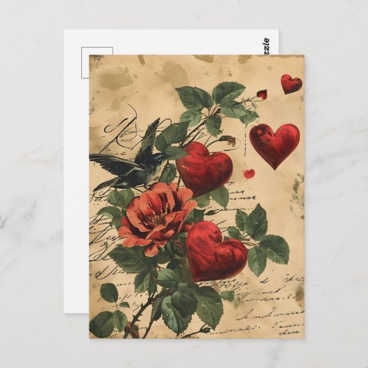  Valentijnsdag briefkaart (Voorkant / Achterkant)