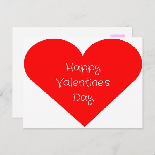 Valentijnsdag Briefkaart (Voorkant / Achterkant)