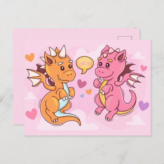 Valentijnsdag Briefkaart (Voorkant / Achterkant)